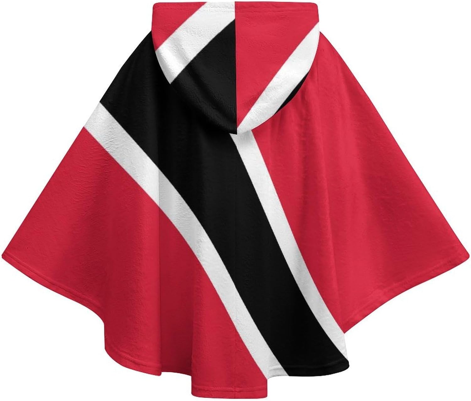 Trinidad And Tobago Flag Wearable Blanket with Hooded Flannel Blankets Cape with Pocket