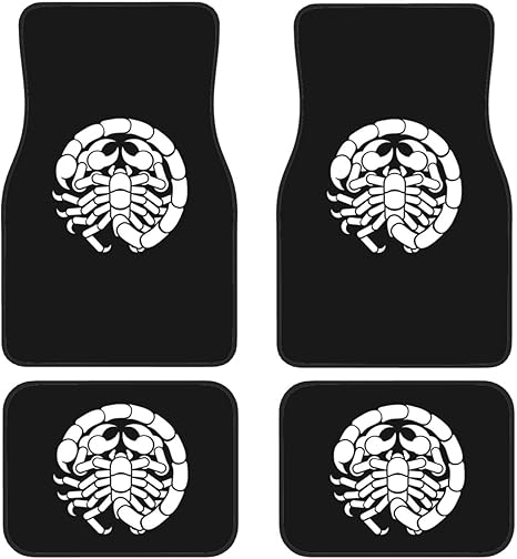 Scorpio Symbol Floor Mats for Cars, All-Weather Car Mats, Fit Automotive Floor Mats for Cars Trucks SUV, Universal Floor Liner Car Accessories