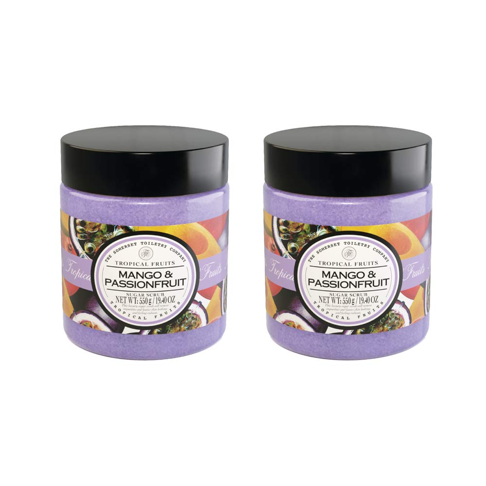The Somerset Toiletry Tropical Fruits Gentle Exfoliating Mango & Passionfruit Sugar Scrub 2 x 550g