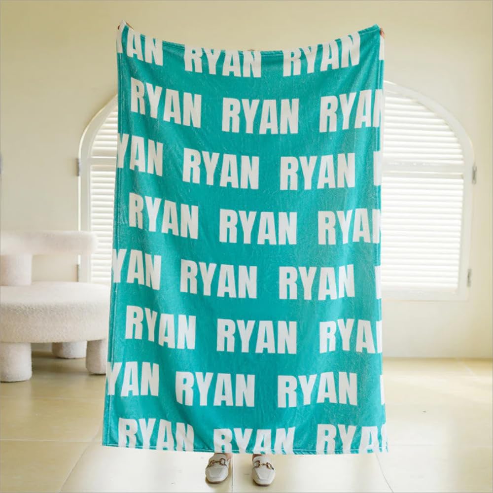 REEG Manta de bebé personalizada | Manta de franela personalizada con nombre | Manta de guardería para recién nacidos | Manta personalizada para niños | Manta personalizada de regalo (180 x 220 cm)