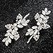 Waydress 4 Pcs Rhinestone Hair Clip Wedding Bridal Hair Barrette Decorative Leaf Crystal Side Hairpin Accessories for Women(Rhinestone Style,Silver)