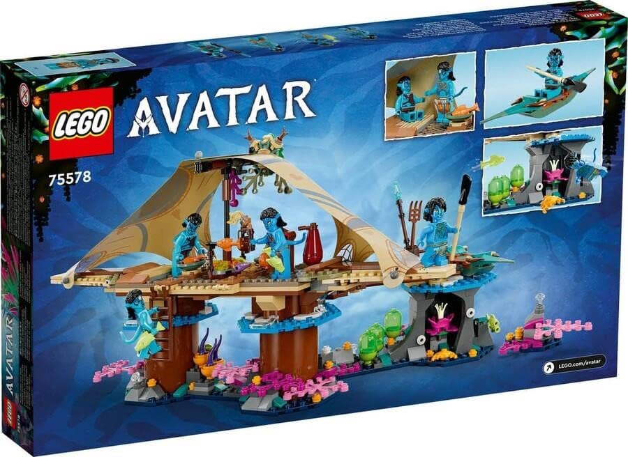 Miniatura 4 de Lego Avatar El Camino del Agua Metkayina Reef Home 75578, Conjunto de juguetes de construcción con pueblo, Canoa, escenas Pandora, Minifiguras