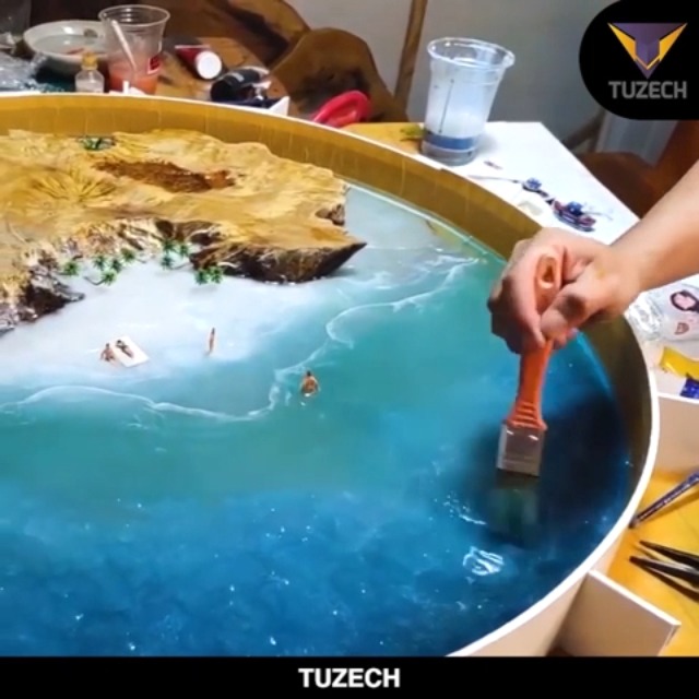 Amazon.com - Epoxy Table Fully Customized Thick Resin River Table