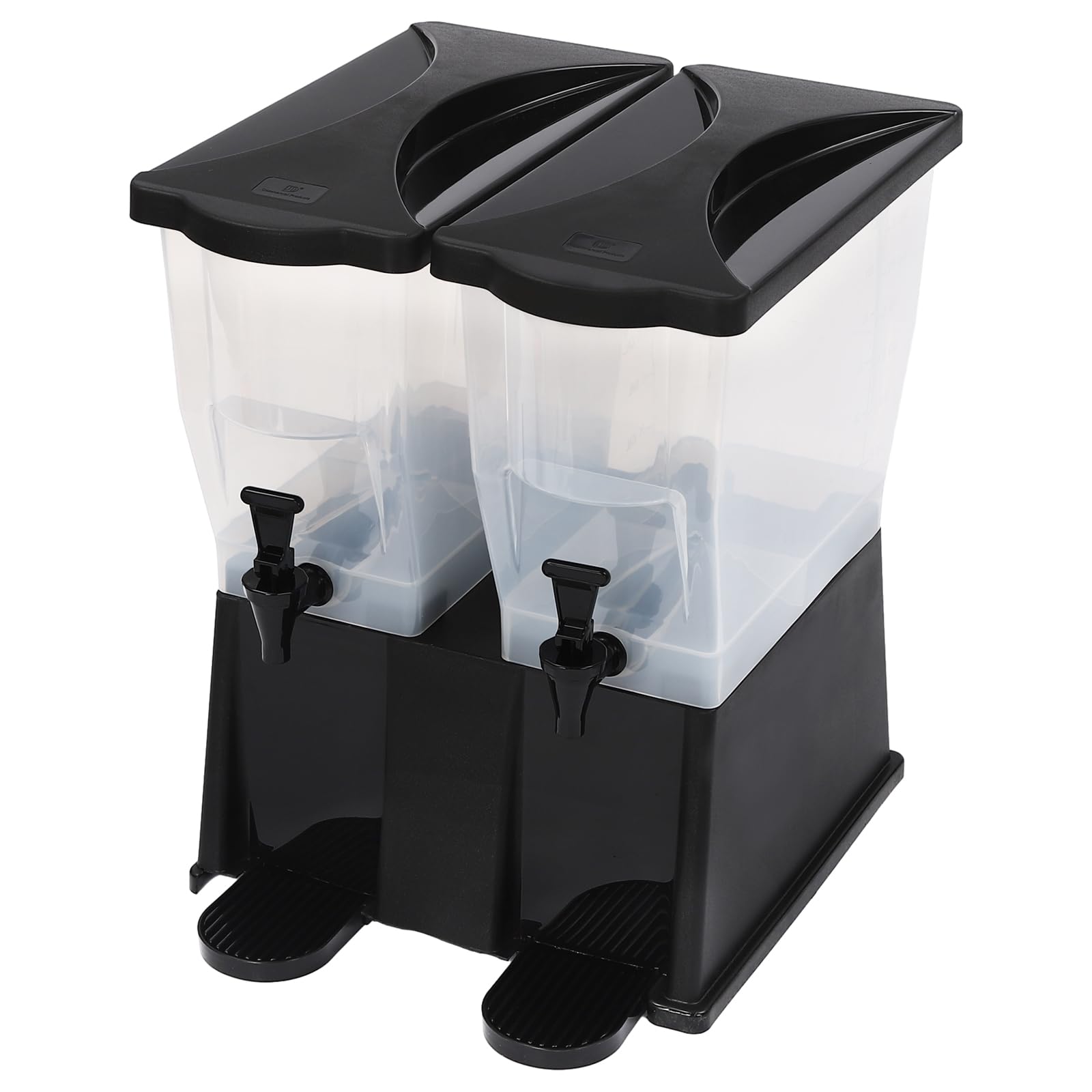 6 Gallon Double Tank Beverage Dispenser With 2 Faucets - 22L Commercial Drink Dispenser For Parties, Restaurants, Black