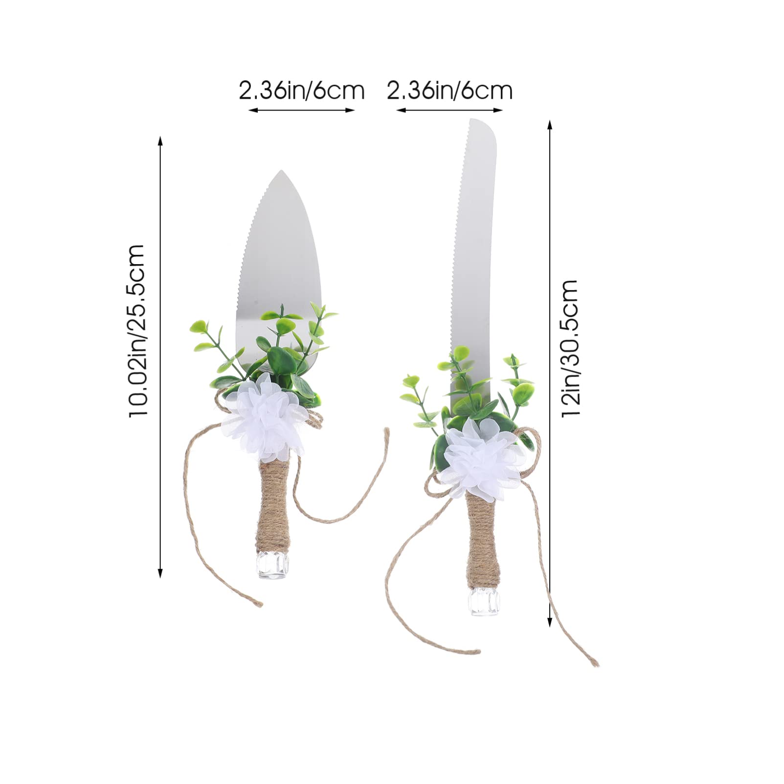 CIYODO Essential Cake Knife Spatula Set Stainless Steel Plastic Handle Non-slip Perfect for Baking Decorating and Serving