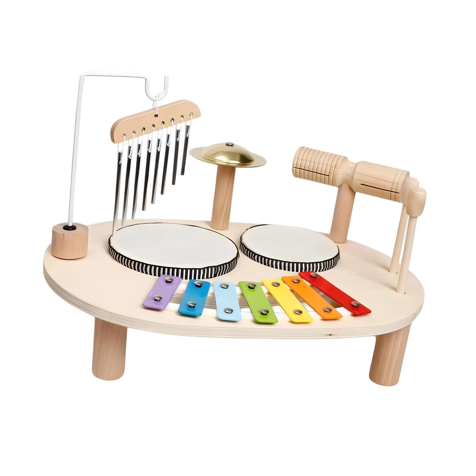 Holztrommel, Spielzeug Zur Förderung Der Hand Augen Koordination, Musikalisches Holzspielzeug