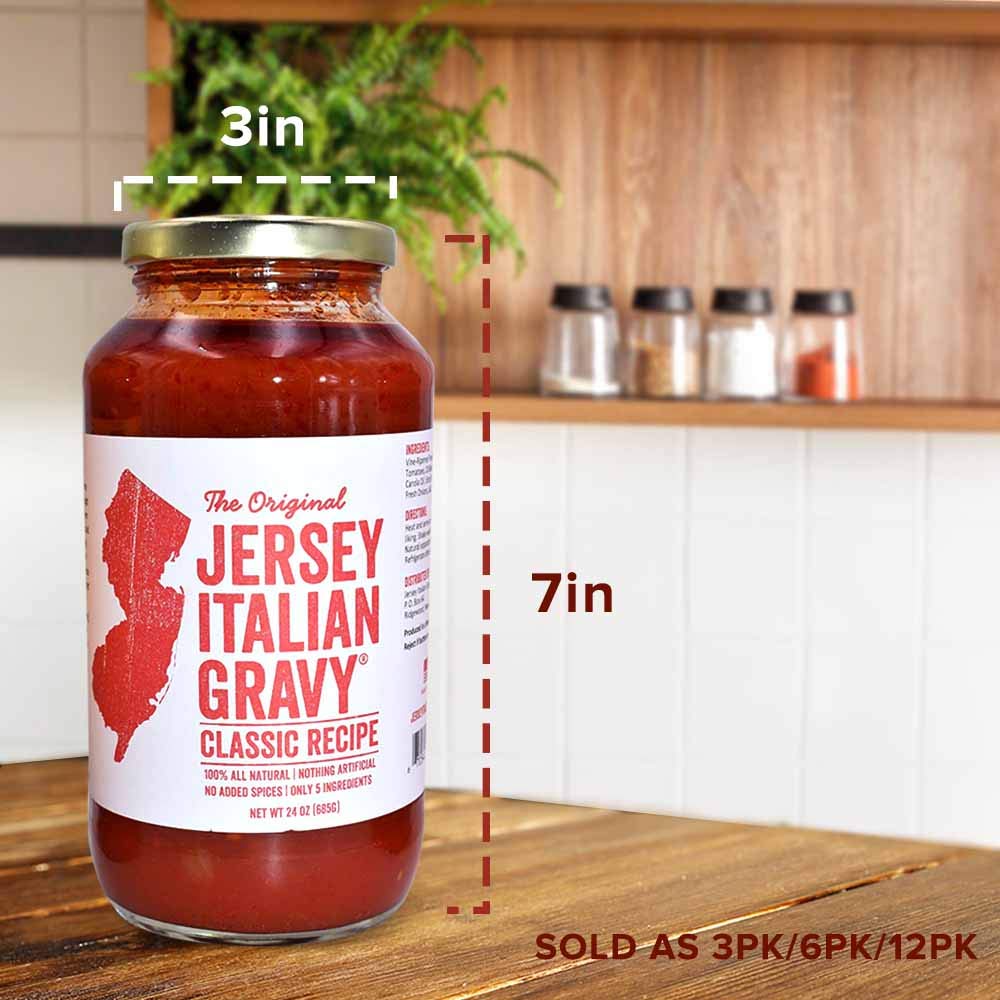 Jersey Italian Gravy24 OZ JarGourmet, All Natural All Purpose Tomato