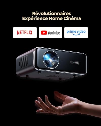 Proiettore 4K 【1100 ANSI/Netflix ufficiale/Dolby】 Smart Proiettore 4K Portatile Auto Focus/Keystone WiFi Bluetooth FHD 1080P, WiMiUS Proiettori WiFi6 Esterno Zoom 50% per Home Cinema/PPT Doppia HDMI - 2