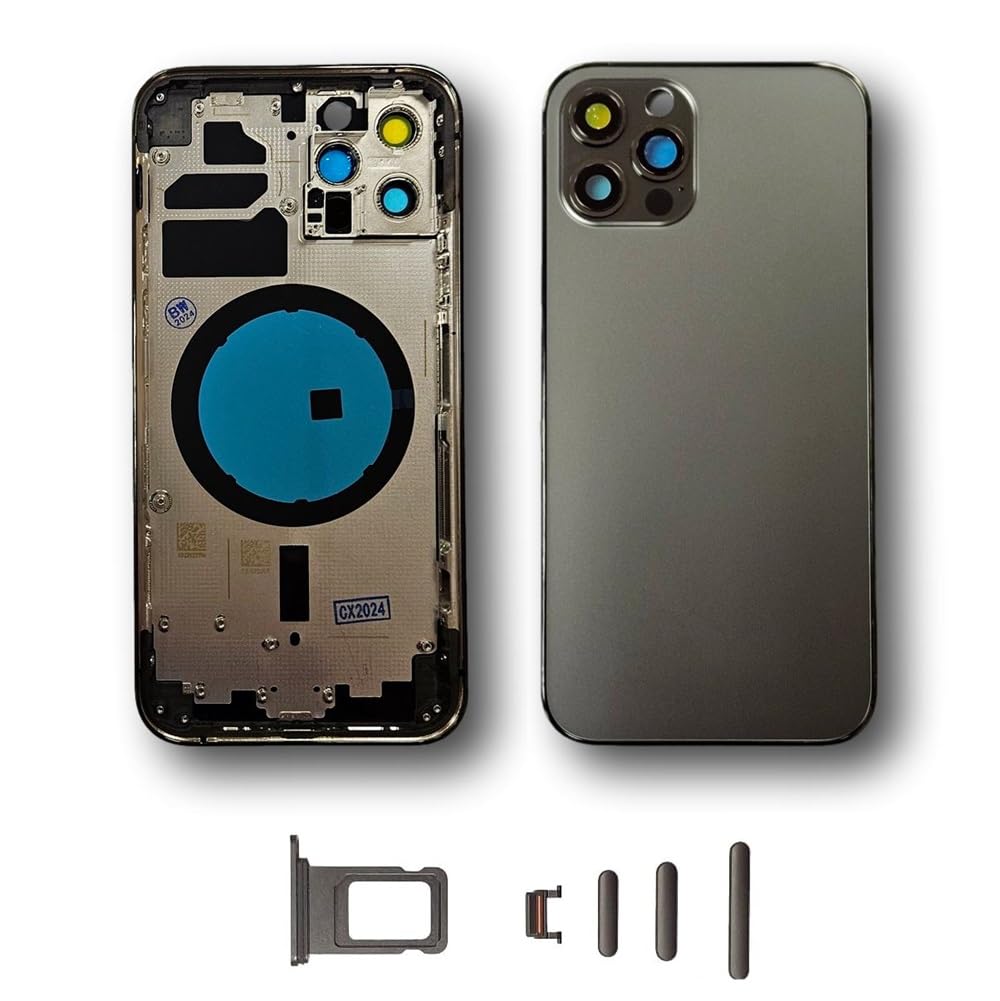 Chassis arrière en verre compatible iPhone 13 Pro Smartex blanc avec tiroir SIM coque