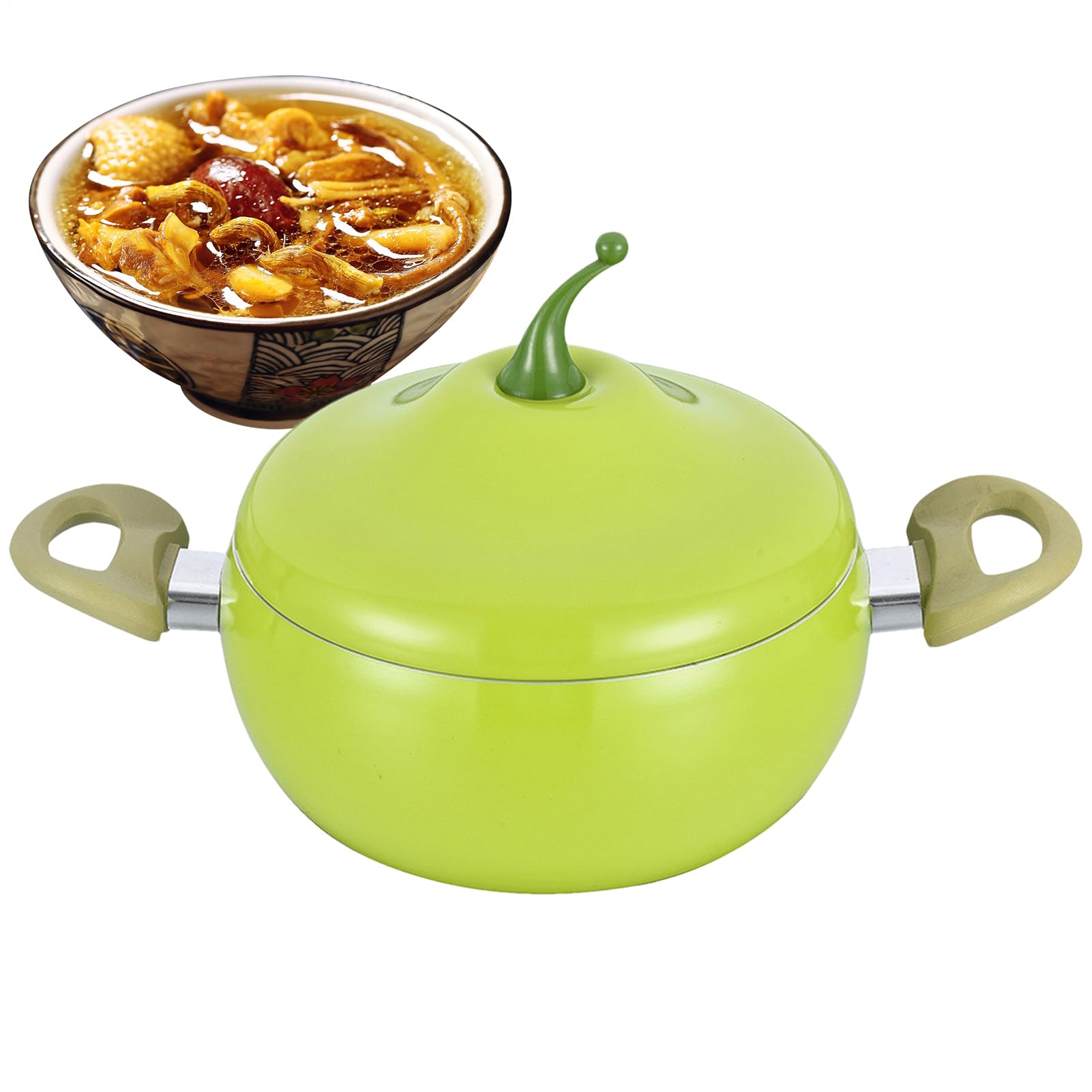 Casseruola Con Coperchio Incluso Antiaderente A Forma Di Frutto Pratica E | Pentola Da Cucina Ideale Per Pasta, Zuppa, Spaghetti, Uso In Cucina Domestica E Ristorante