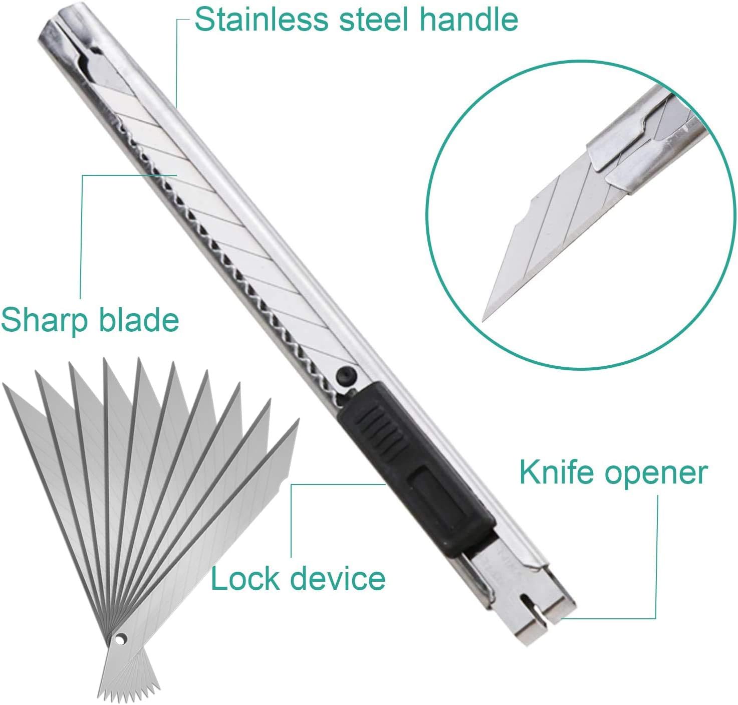 84 PCS Precision Carving Craft Hobby Knife Kit ，70 PCS Carving Blades with 6 Models, 2 Handles, 1 Steel Ruler, 1 x SK5 Art Knife with 10 Blades for DIY Art Work Cutting, Hobby, Scrapbook.