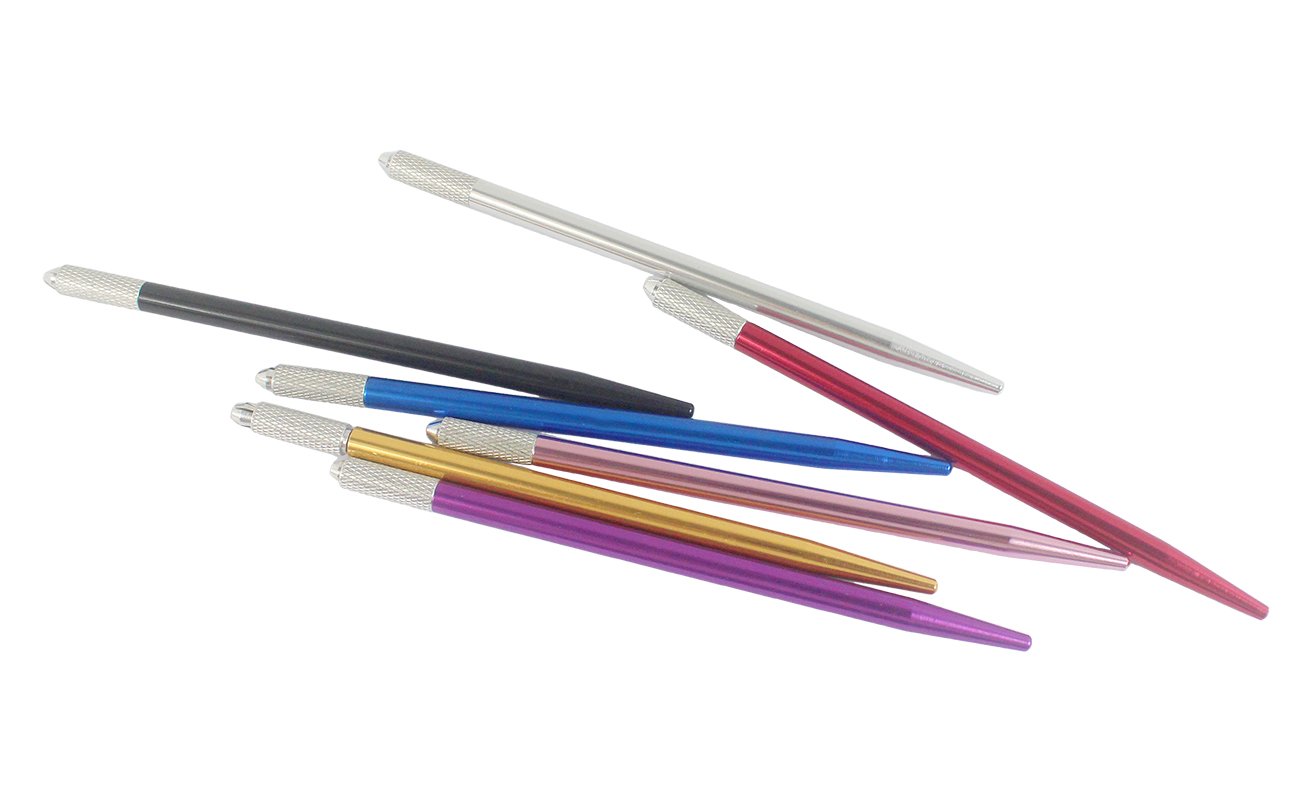 Xiaoyu 7PCS Colors Professional Manual Fog Eyebrow Tattoo Microblading Pen Needle Tip Holder Tool Supply for Permanent Makeup Cosmetic Tool