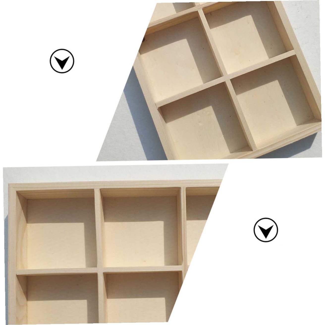 Housoutil 10 Pezzi Contenitore Pittura in Legno Massello con Scomparti Scatola Robusta per Pennelli e Colori per Scuole Casa e Laboratori Artistici