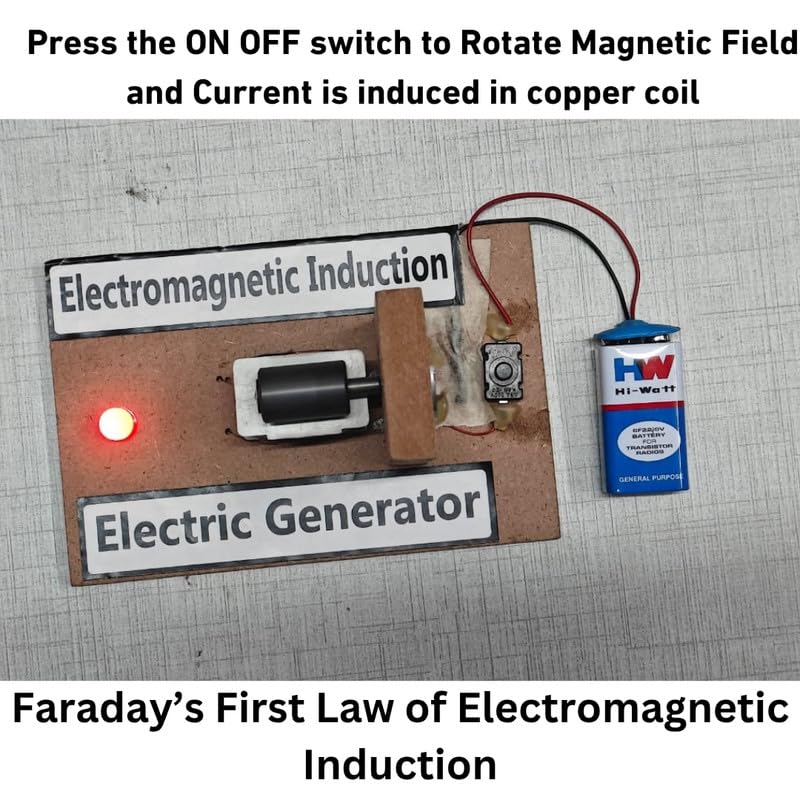 Image of ERH India Faraday's Law of Electromagnetic Induction Physics Project Class 12 Science Working Model Electric Generator AC DC for School Science Project