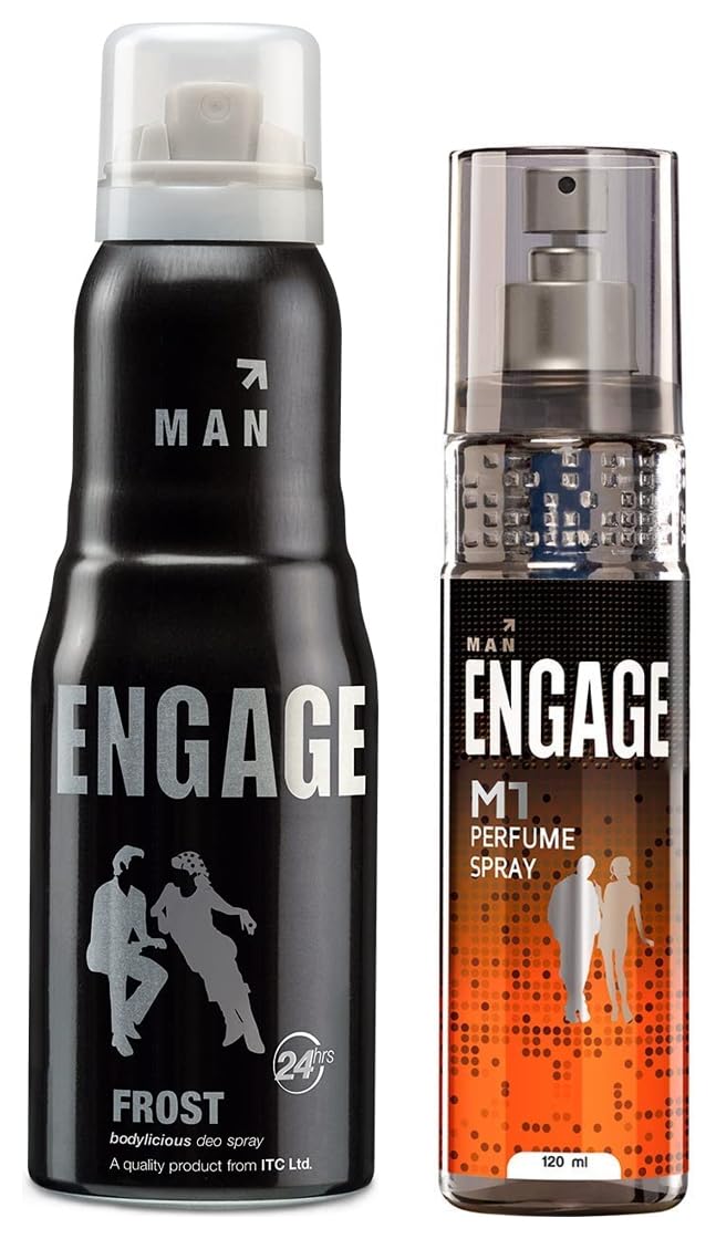 Buy Engage M1 Perfume Spray For Men, 120ml & New Metal Range Frost