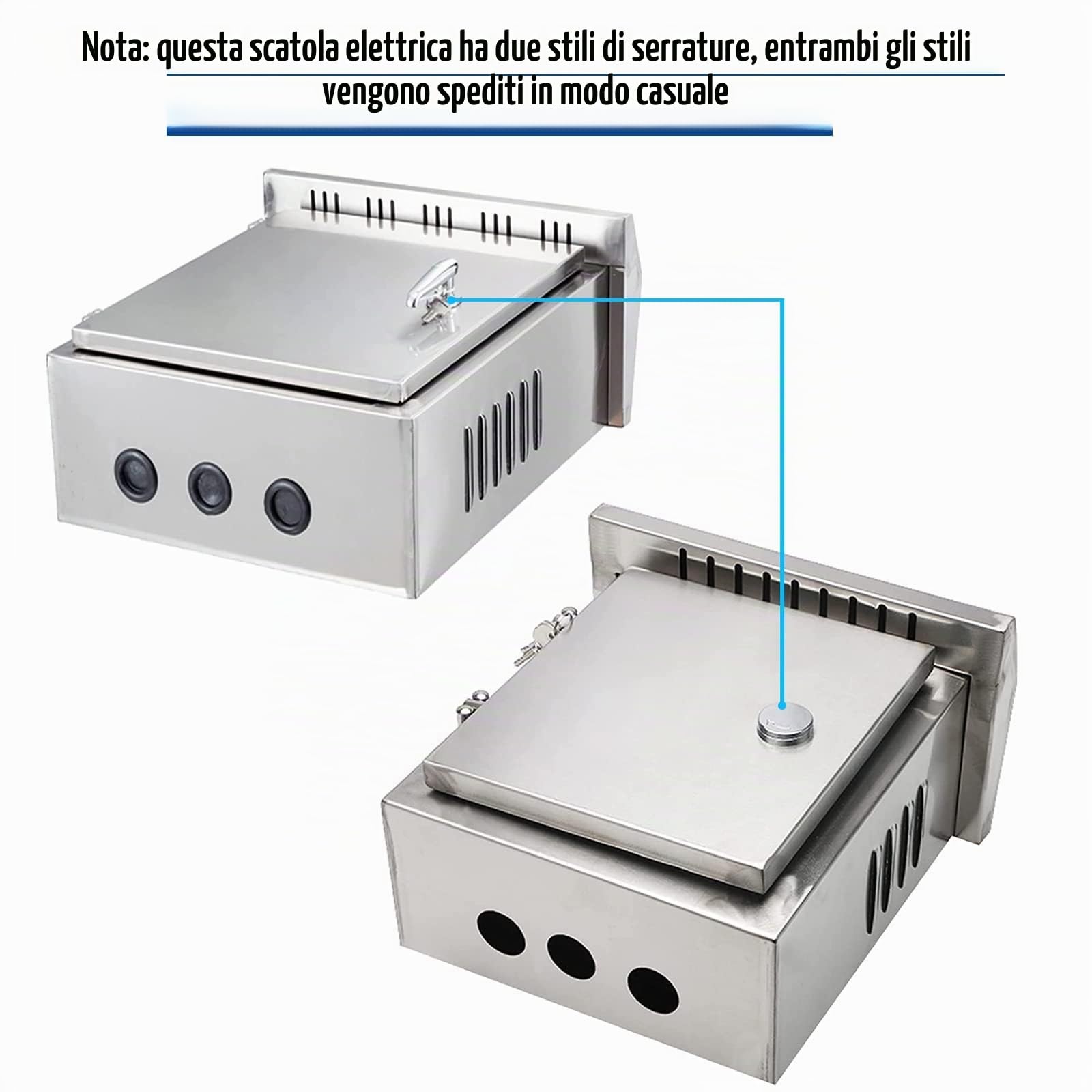 304 Scatola di giunzione per armadio di controllo in acciaio inossidabile 40X30X14 CM Scatola di distribuzione elettrica a parete impermeabile per esterni