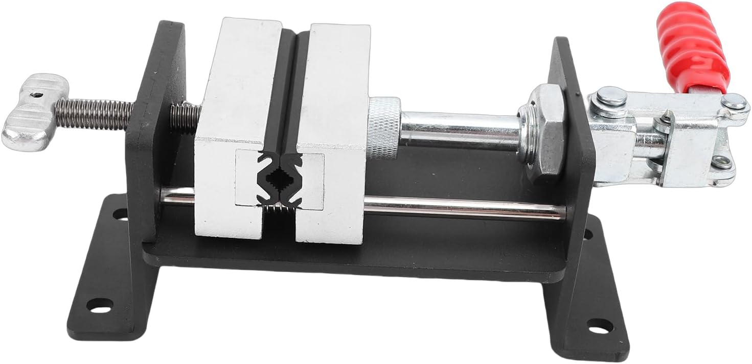 Golf Regripping Kit, Club Shaft Clamp Non Slip Rubber Handle Aluminum Iron Black with Quick Adjustment Feature for Golf Club Grip Replacement Repair