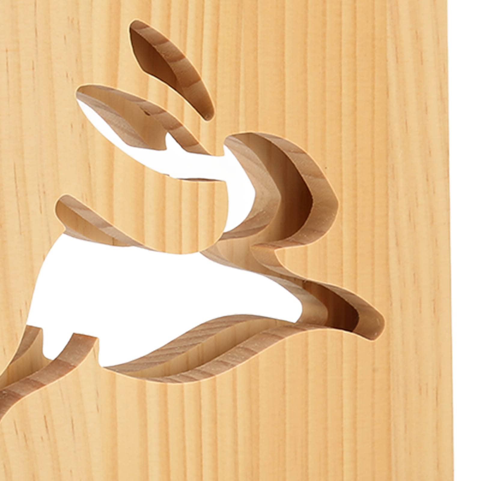 Lampka nocna LED Hollow Bunny Design Ochrona oczu 3D Drewniana lampa do sypialni, salonu, biura