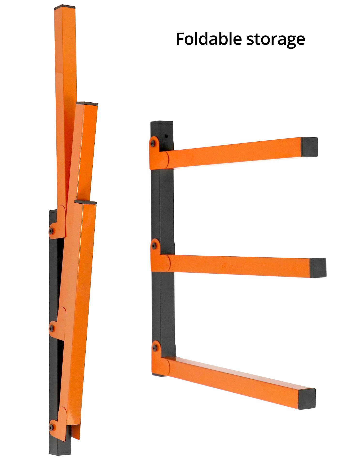 QWORK® 2 Pezzi Ganci per garage, ganci da parete garage, caricabile fino a 100 kg, pieghevole, per scala, biciclette, tavola