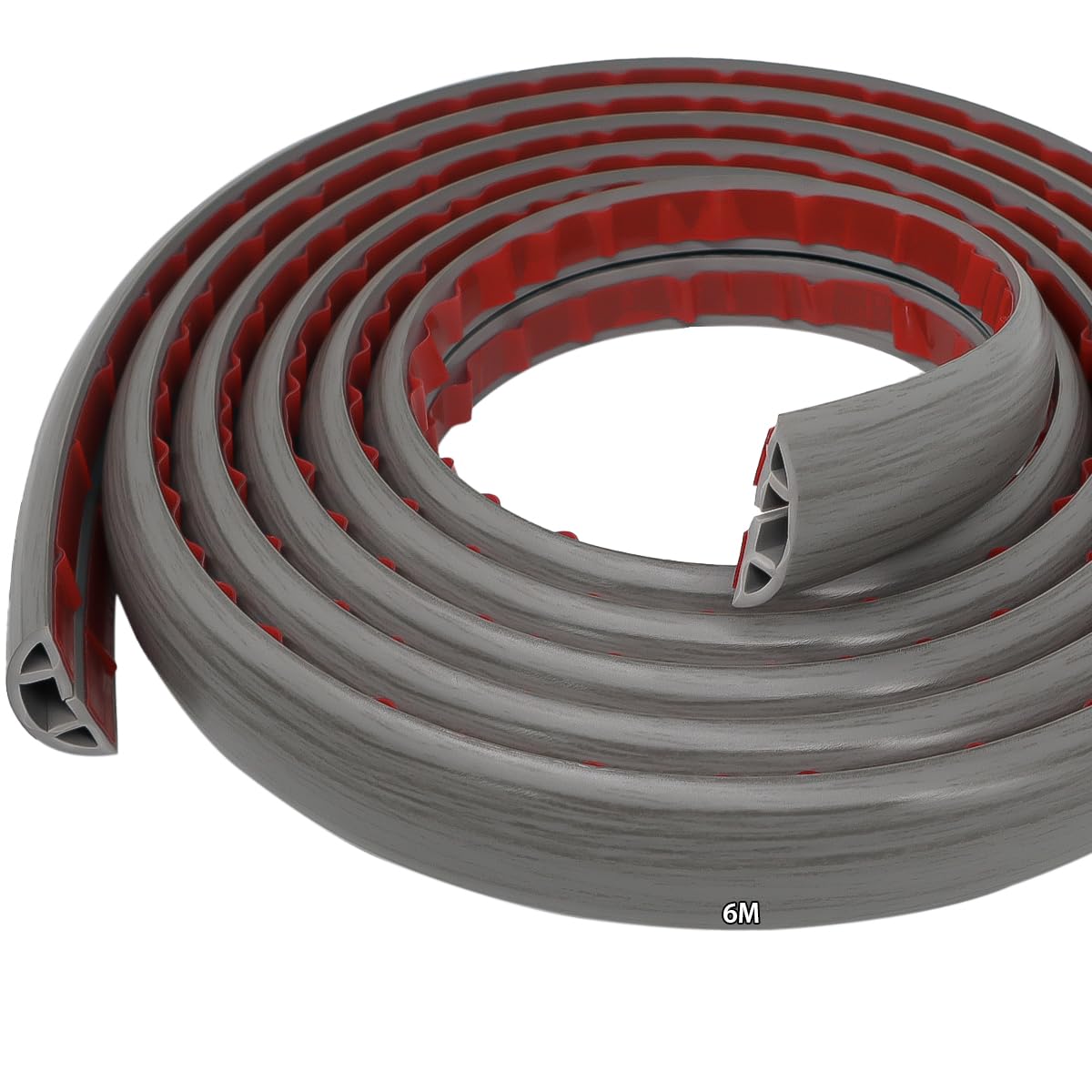 JAHOMFAI Kabelkanal Selbstklebend Boden Kabelbrücke 6M Fussboden Kabelkanal Flexibler PVC Bodenkabelschutz, Kabelabdeckung zum Büro, Konzert usw, Kabelschutz und Verhinderung von Stolperfallen