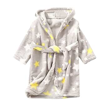 Joe Boxer Women's Hooded Plush Fleece Bath Robe - Striped