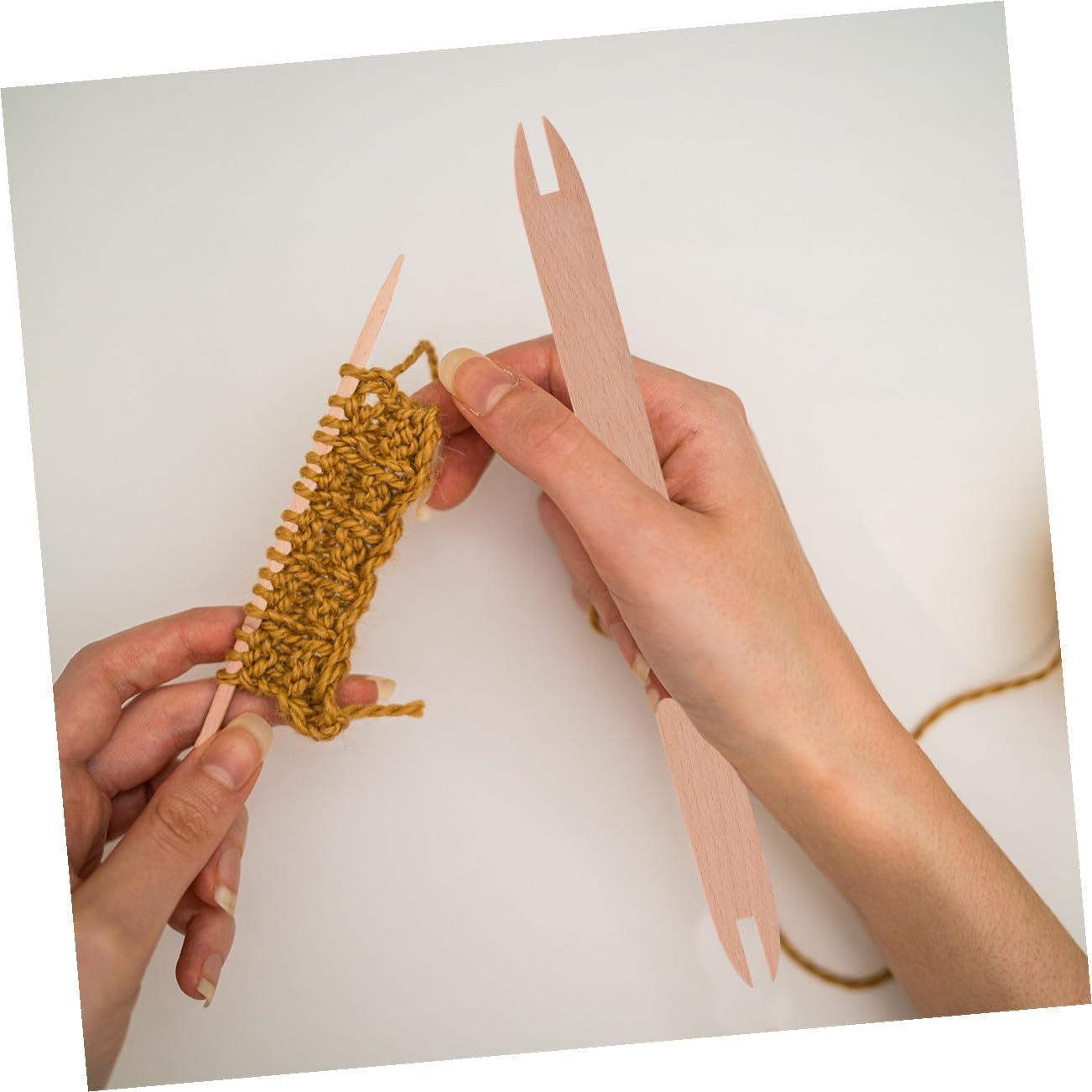 AUTSUPPL Weaving Sticks for Weaving DIY Knitting Tools Wooden Shuttle Sewing Accessory Set