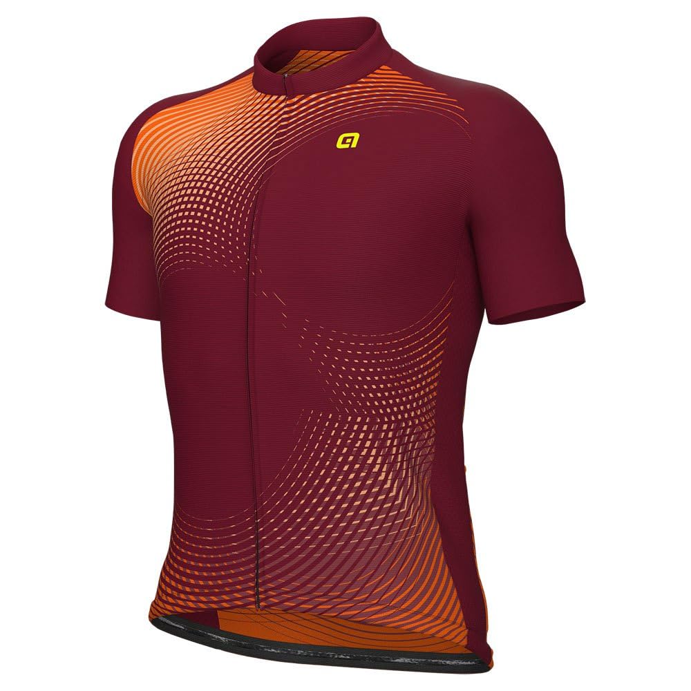 Alé Cycling Men's Pragma Optical Cycling Jersey, Bordeaux, XL