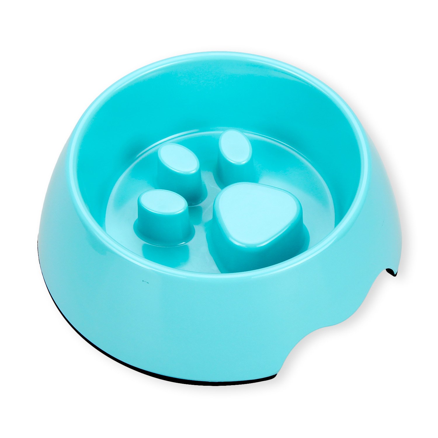 Payxuan Dog Bowl Slow Feeding Anti Gulp Anti Skid for Small Dogs and Cats,S-Blue