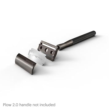 MANSCAPED The Plow 2.0 Razor Blade Refill 30 Pack Premium Stainless Steel Double-Edge Replacement Blades, Sharp & Durable Design for Smooth, Irritation-Reducing Face Shaving