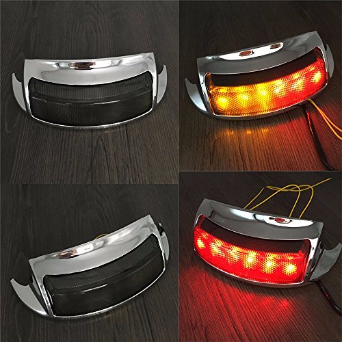 HAPPY-MOTOR Motorcycle LED Brake Light Rear Touring Fender TIP Turn Signal Light Street