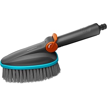 Gardena Cleansystem Hand Brush M Soft: Cleaning Brush with Hose Connection, for Smaller and Sensitive Surfaces, Practical 1-H