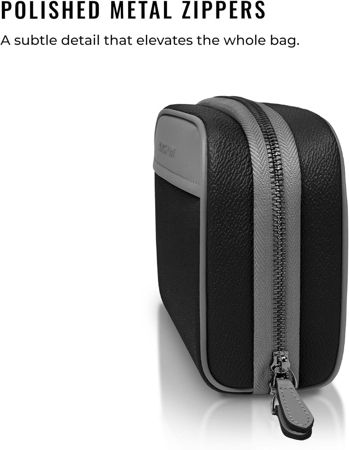 Kings Loot Tech Bag | Handcrafted Full-Grain Leather Electronics Organizer | Innovative Flat-Lay Design | Expertly Designed Storage Compartments | Slim & Compact (Moonlit Onyx)