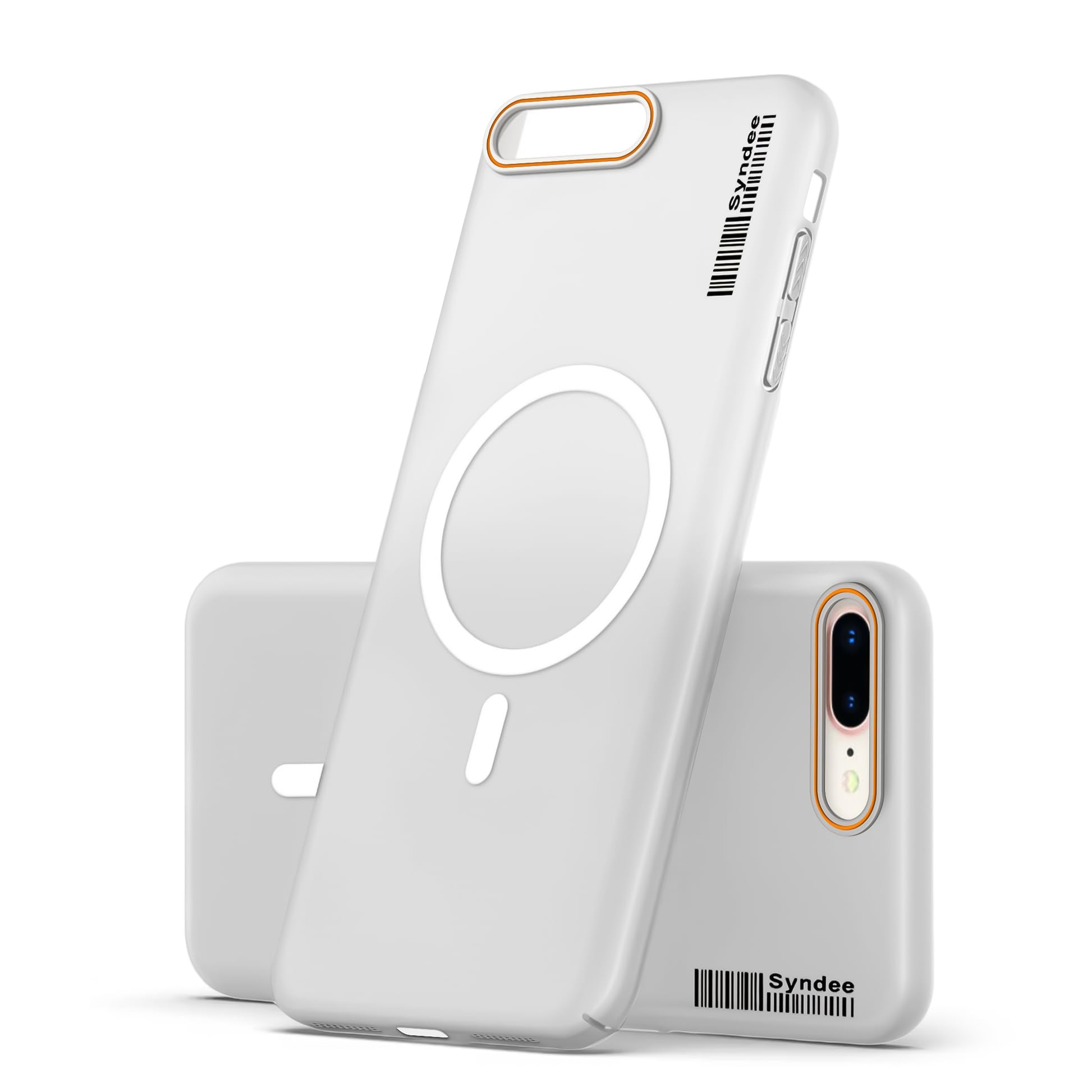 DL3 Mobilak Case Back Cover for iPhone 7 Plus/iphone 8 Plus, Sleek Frosted Translucent Back Only Compatible with Wireless Magnetic Accessories | Anti-Scratch Shockproof Phone Case
