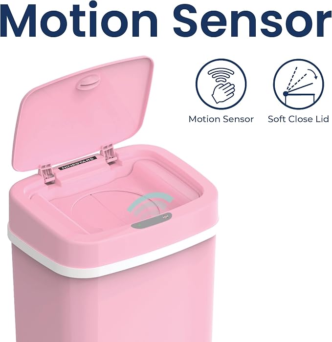 Papelera Diaper Trash Can con sensor, 4.2 gal, Azul miniatura 5
