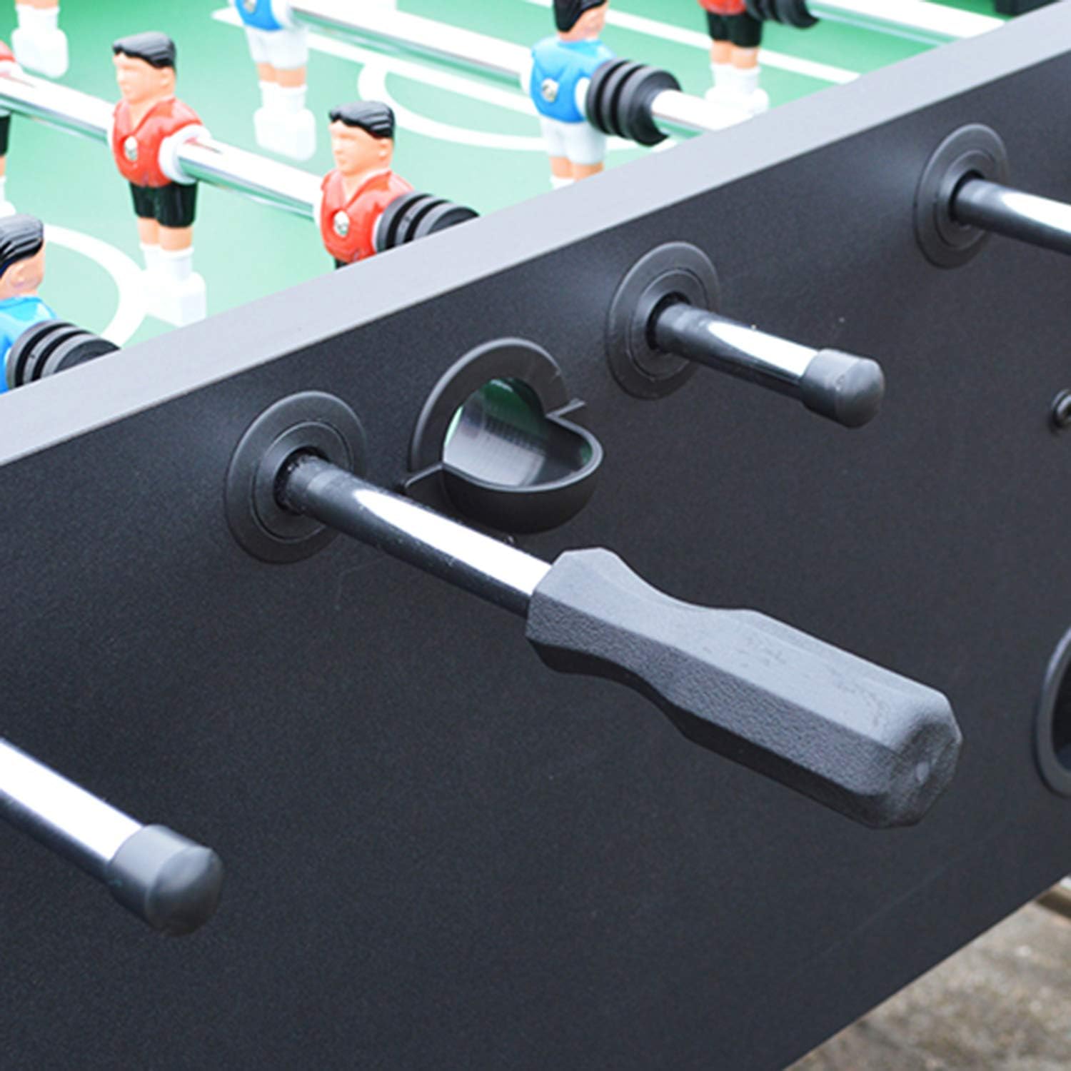 Large Table Football Wooden Foosball,Profession Men's Soccer Gaming Set Safe Heavy Duty Indoor Family Games Play Sports Fun Gifts 5 Ft
