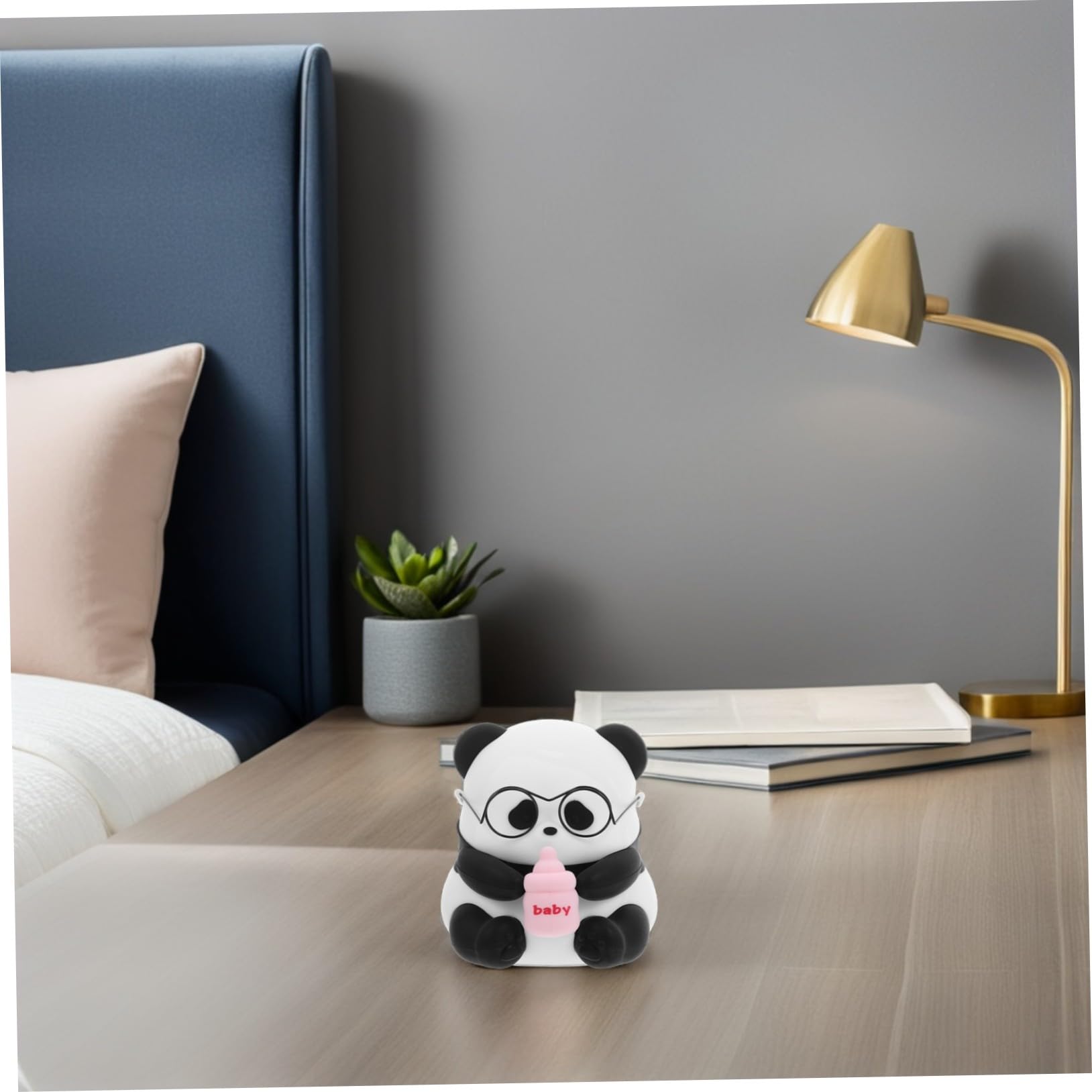 Veemoon Luz De Noche De Panda Acariciando Lámpara De Silicona Para Dormitorio Infantil Luz De Noche Creativa Lámpara Led Que Cambia De Color Para Cabecera Para Lactancia