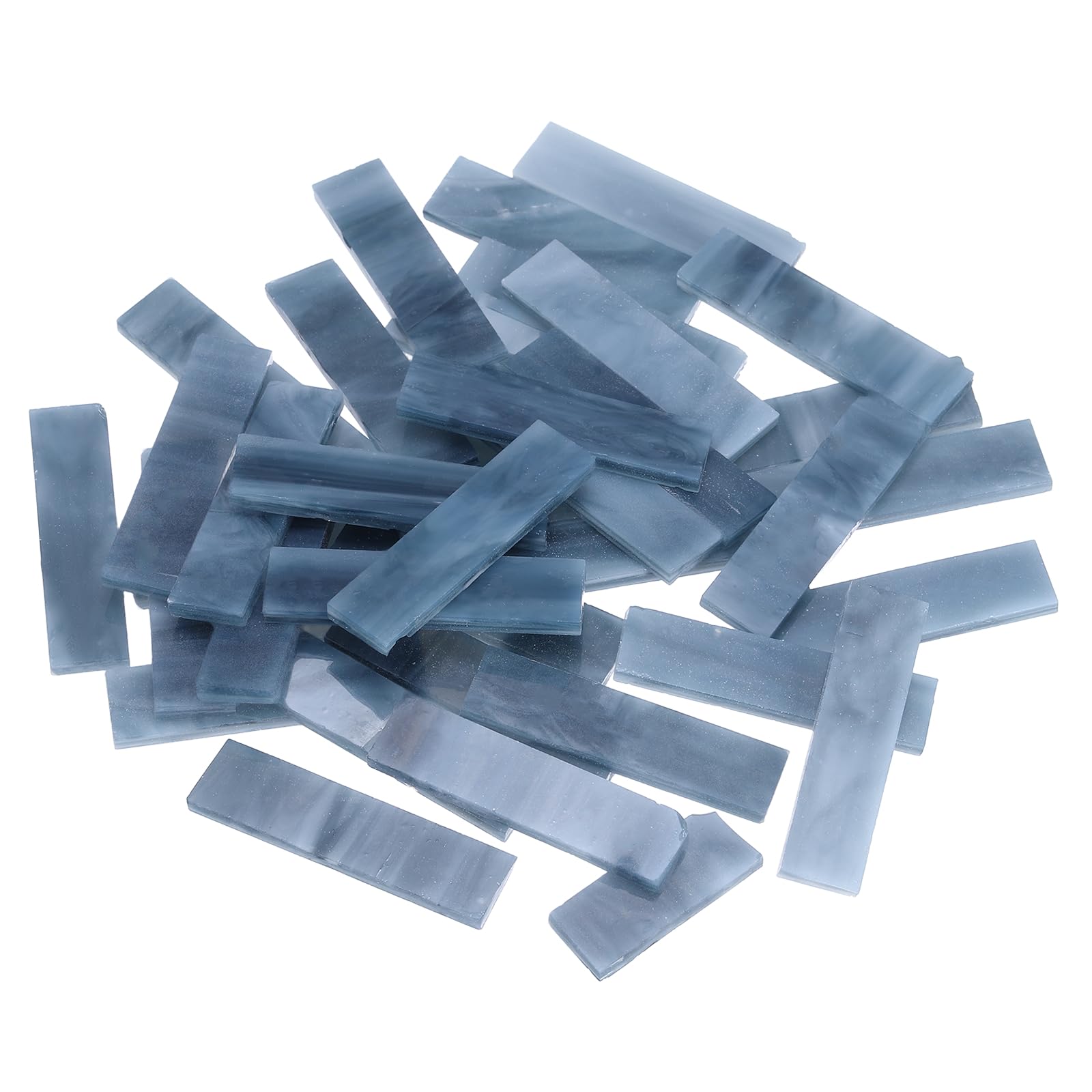 sourcing map Stained Glass Strip, Shrimp Grey Mosaic Tiles 100g/3.53 oz