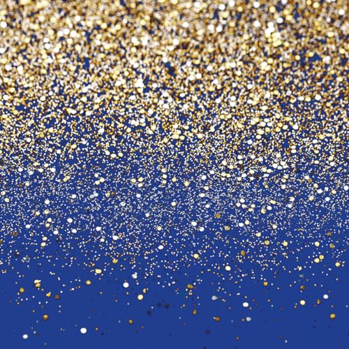 SJOLOON Blue Glitter Backdrop Royal Photo Backdrop for Birthday Party Decoration Graduation Studio Props 12558 (8x8FT)
