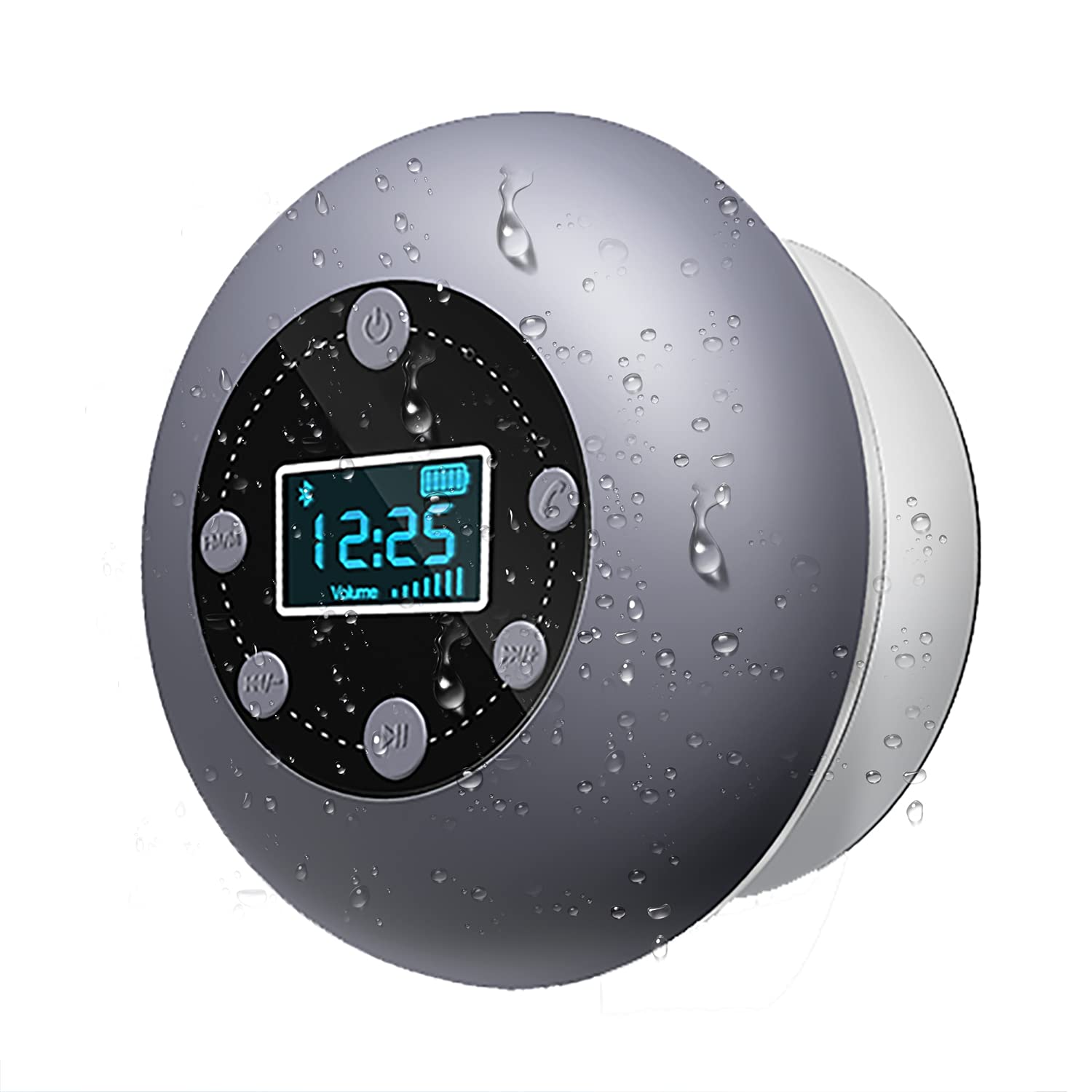 Shower Radio Bluetooth Speaker 5.0, HOTT Waterproof Wireless Bathroom