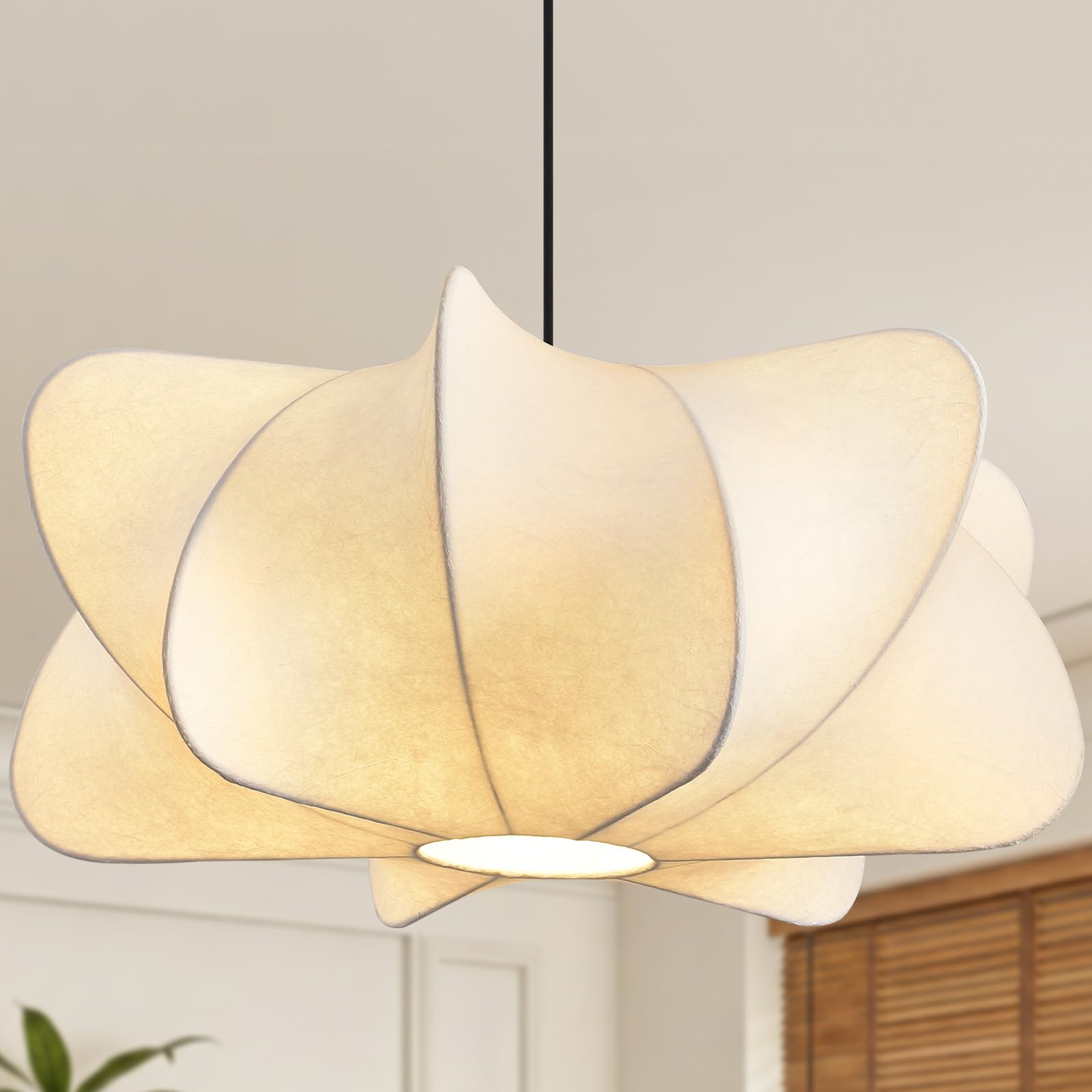 Photo 1 of Pandaluna 23.6" Faux Silk Lantern Pendant Light