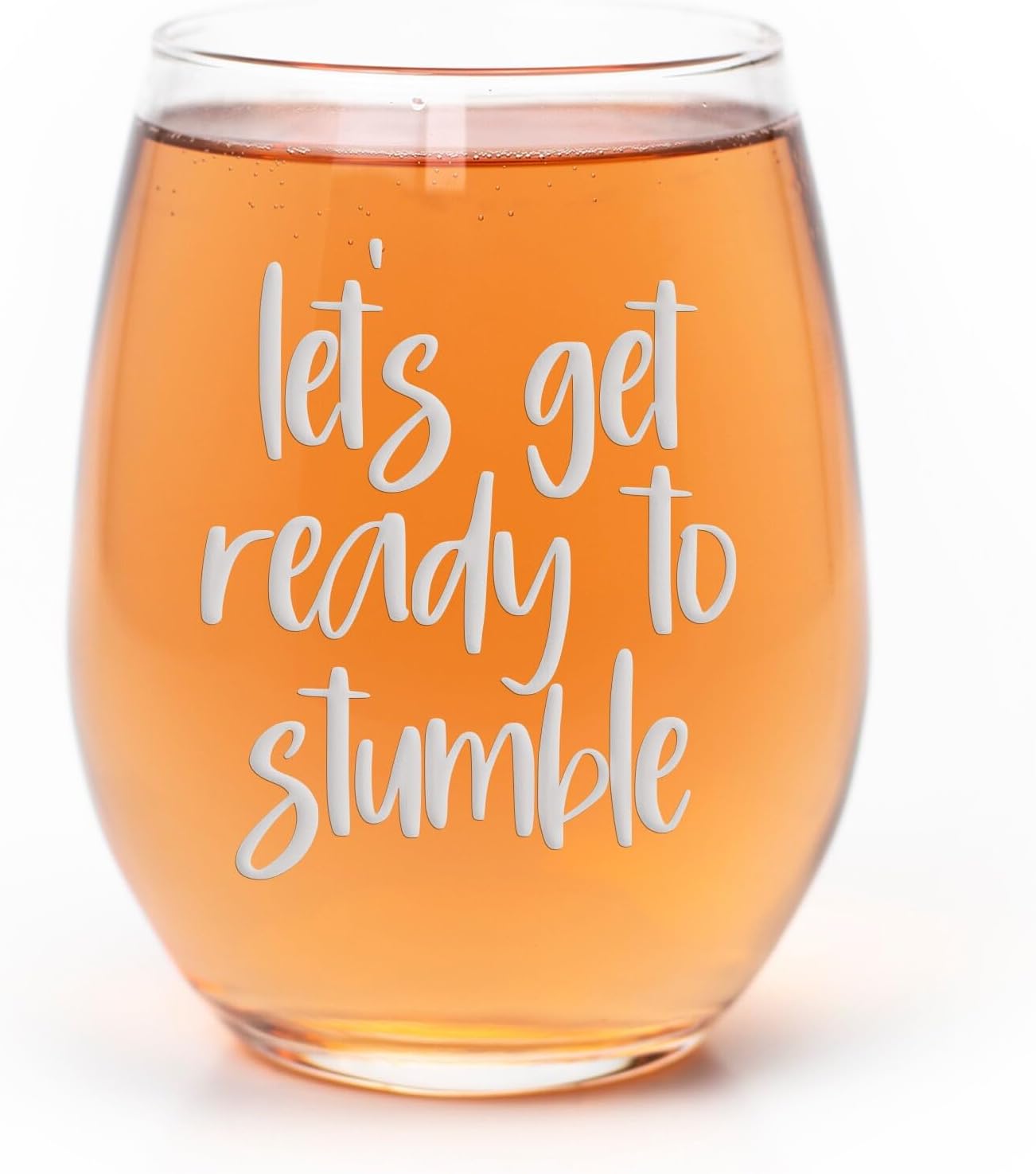 Let's Get Ready to Stumble Stemless Wine Glass - St. Patrickâ€™s Day or Bridesmaid Party Gift - 2 Glasses