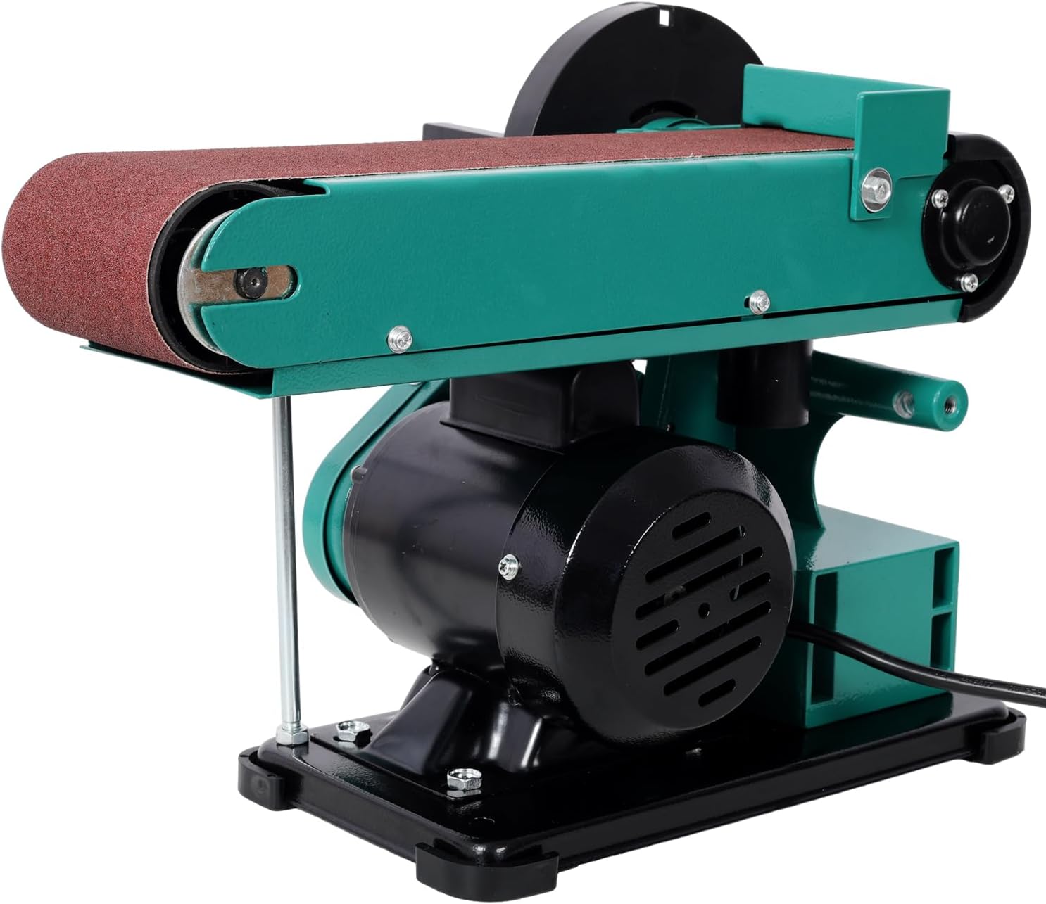 4" x 36" Belt Sander 6" Disc Polisher Grinder Sanders Steel Green High-Torque Power Tool Woodworking Efficiency Outdoor-Ready