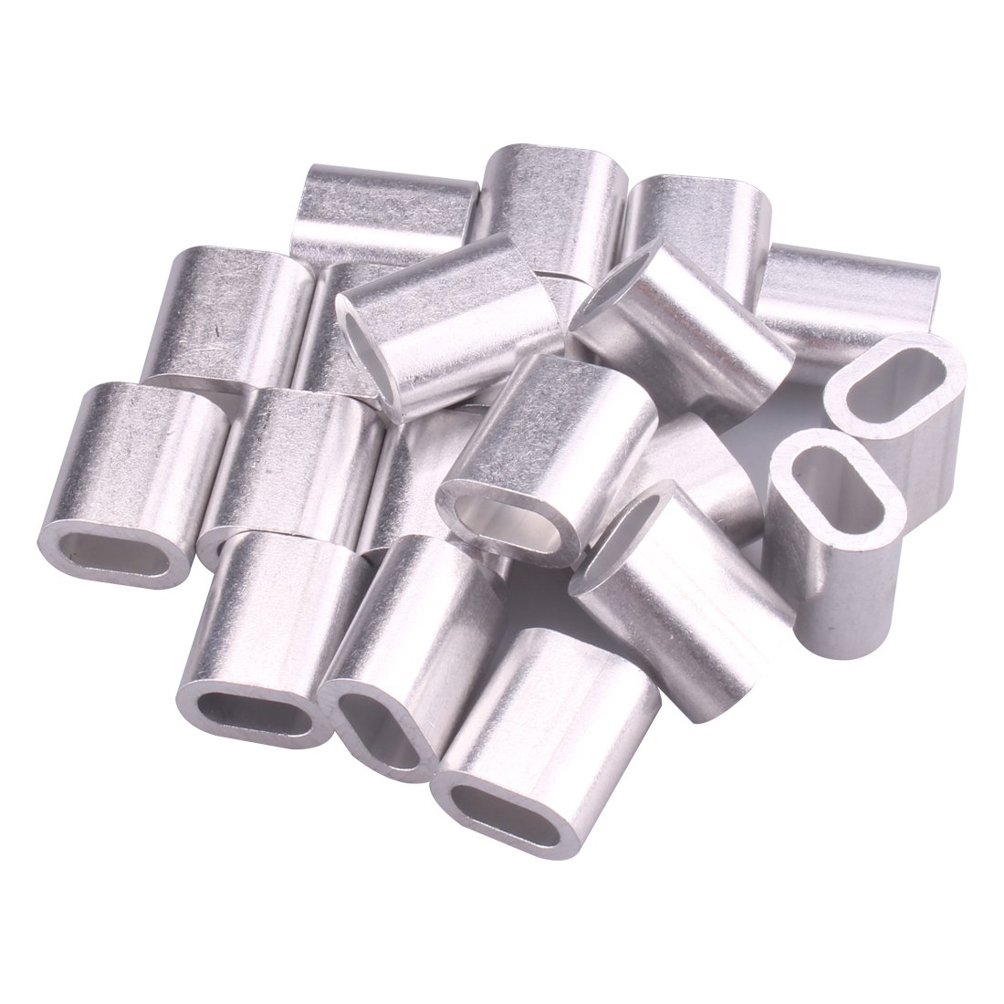 5/16" Wire Rope Aluminum Sleeve Wire Rope Aluminum Sleeves Clip Fittings Cable Crimps Set of 20 by Copapa