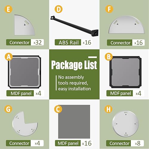 Miniatura 7 de NicBex Armario portátil, paquete de 4 cubos organizadores de almacenamiento con puertas, organizador de almacenamiento de juguetes gris