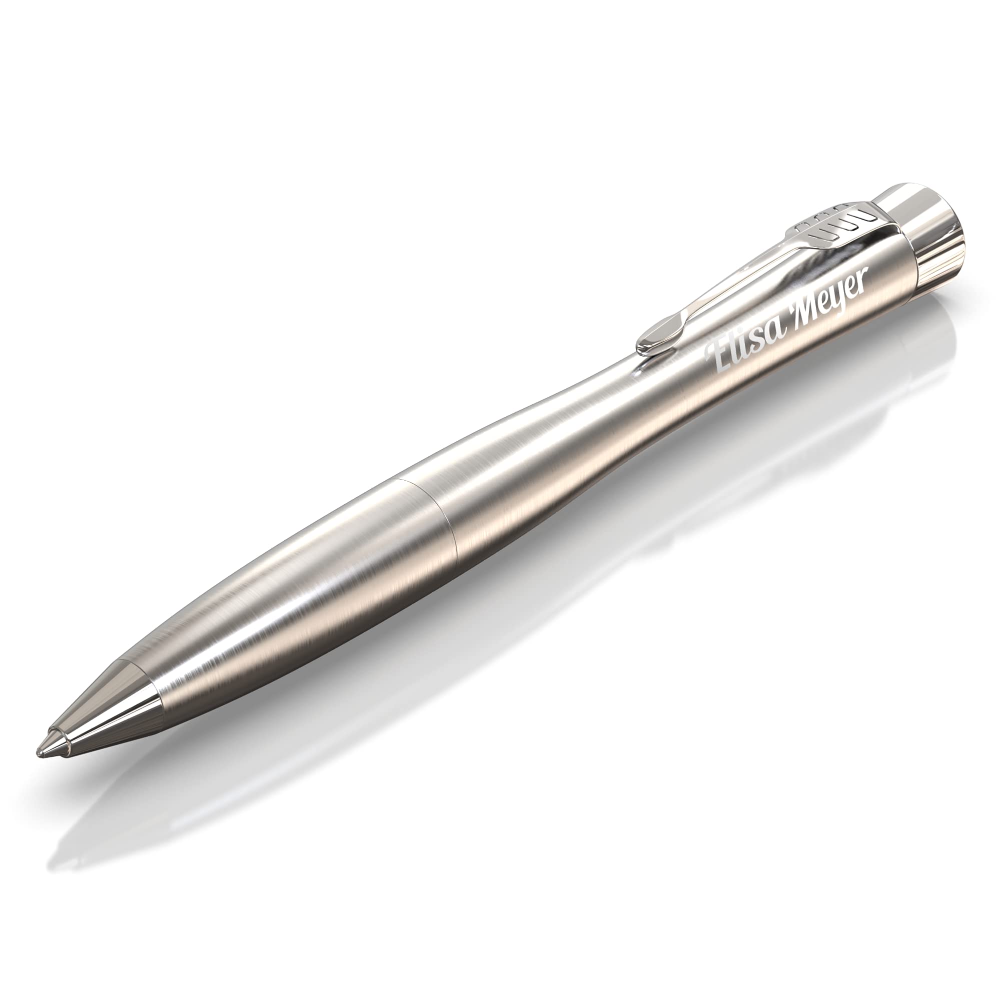 PARKER Urban Personalisierter Kugelschreiber mit Gravur - Edelstahl | Personalisierte Geschenke für Weihnachten, Bester Chef der Welt, Stift mit Namen Glückbringer Prüfung, blauschreibend