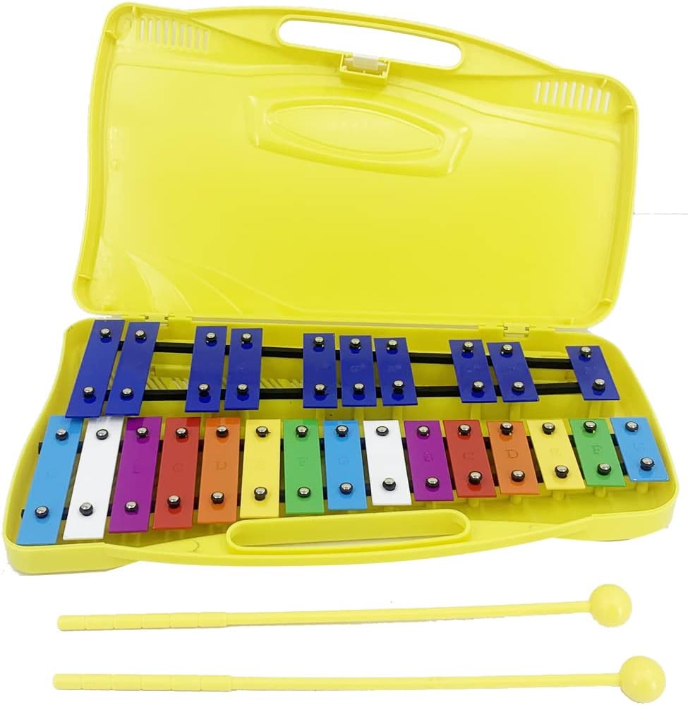 TABODD 25Note Xylophone Glockenspiel, Colorful Musical Instrument Toy
