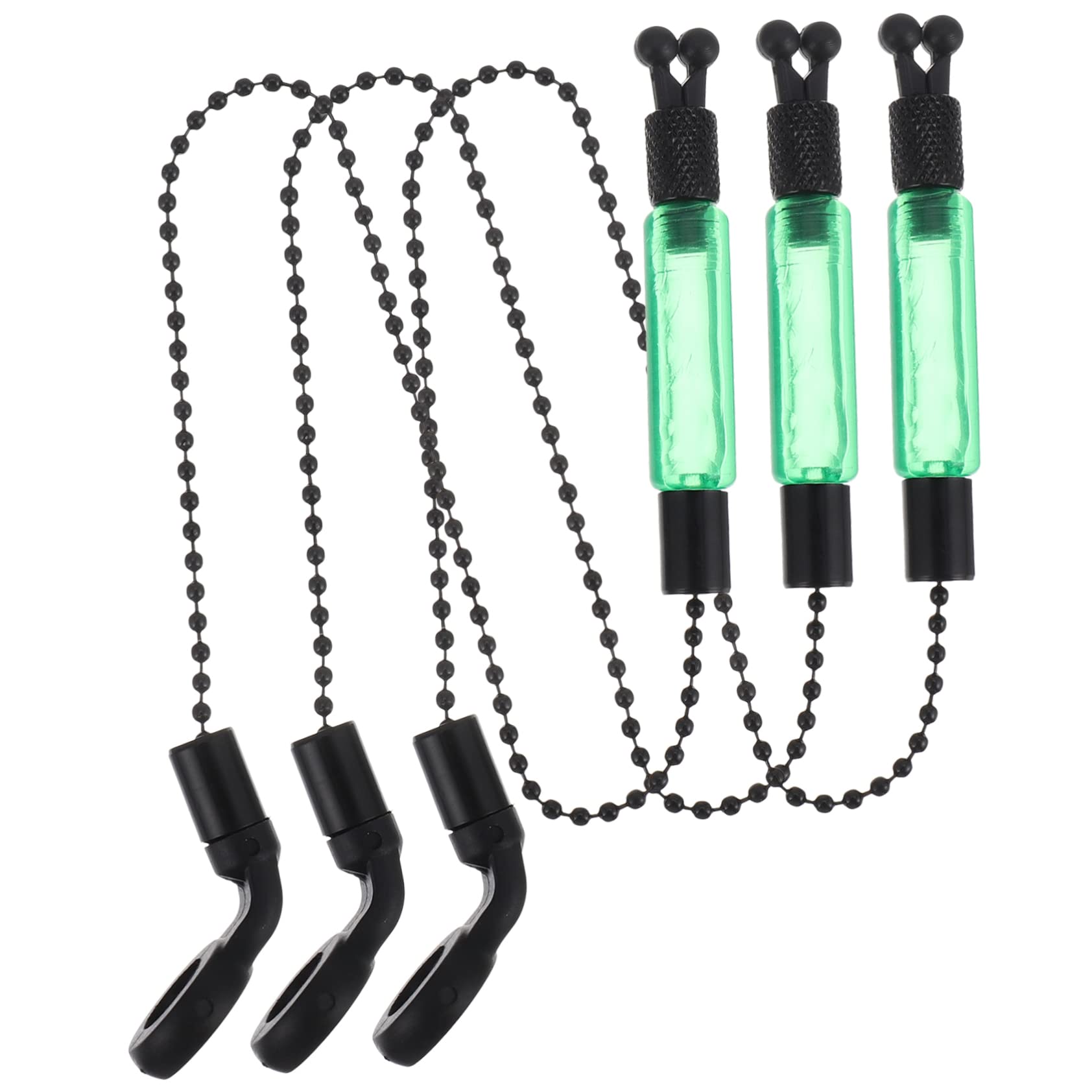 Hemoton 3pcs Fishing Alarm Set Metal Line Alarms for Night Fishing Fish Bite Indicator on Rod