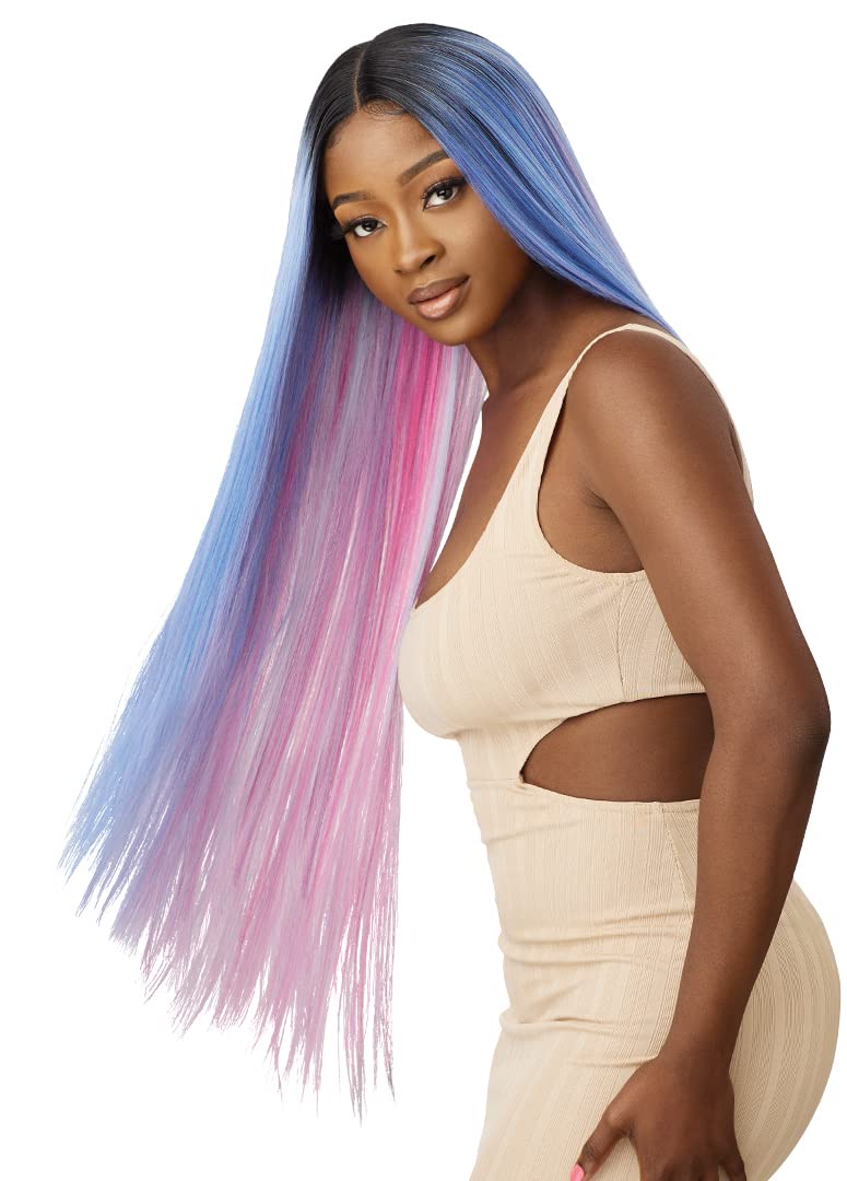 Outre Lace Front Wig - Colorbomb - KIMISHA (3DR4/UL FROSTED PASTEL)