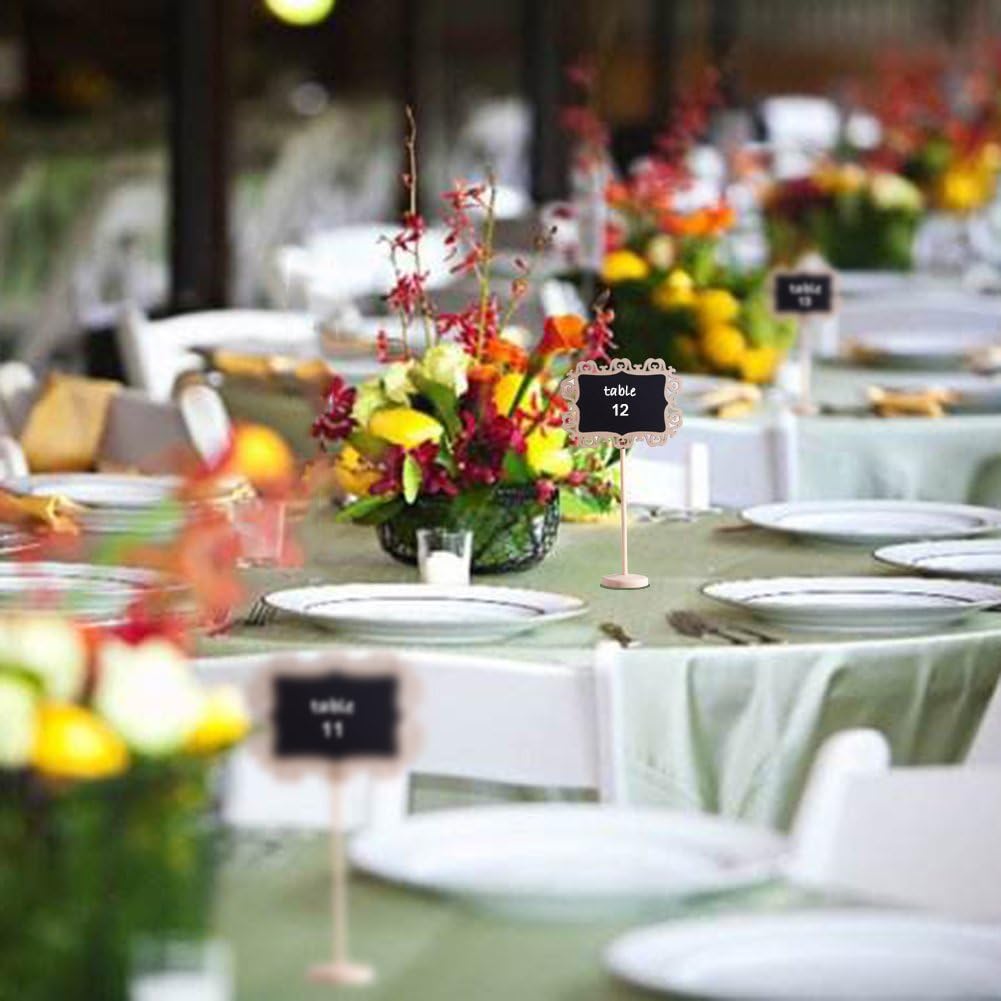 AUSTOR 14 PCS Mini Chalkboard Signs Decorative Boarder Chalkboard with Stand for Weddings Place Cards, Parties, Message Board Signs and Decorating : Home & Kitchen