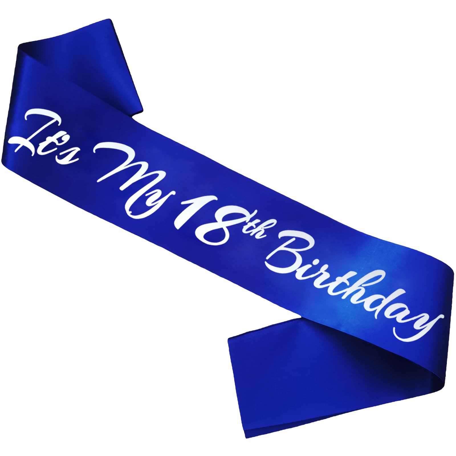 Novaflare It's My 18th Birthday Sash, Royal Blue Birthday Sash for 18th Bday Party Supplies, Gifts for Girl or Boy Bday Party Favors